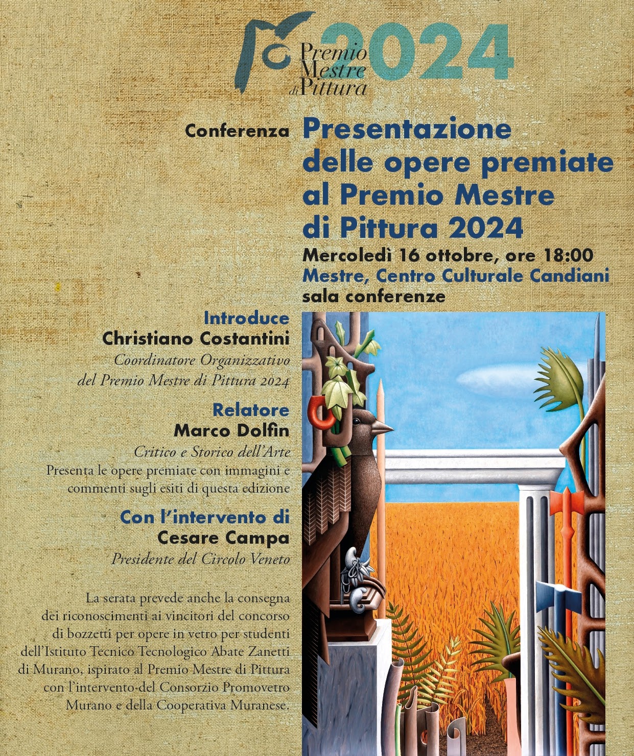 Presentazione opere premiate al Premio Mestre Pittura 2024