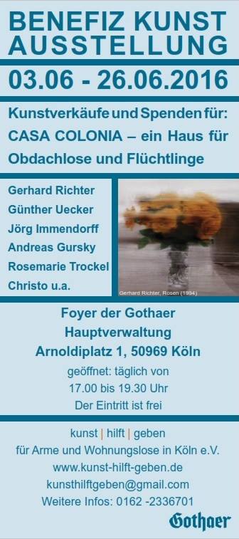 Volantino Mostra Benefiz Kunst Ausstellung